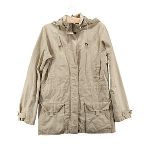 Eddie Bauer Women's Full Zip Hooded Jacket Tan Small Drawstring Waist